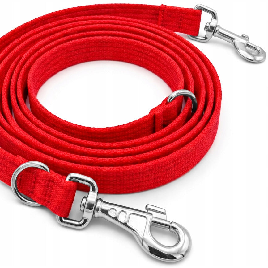 STRONG ADJUSTABLE LEASH FOR BIG DOG DETACHABLE FOR TRAINING DURABLE 3m Color red