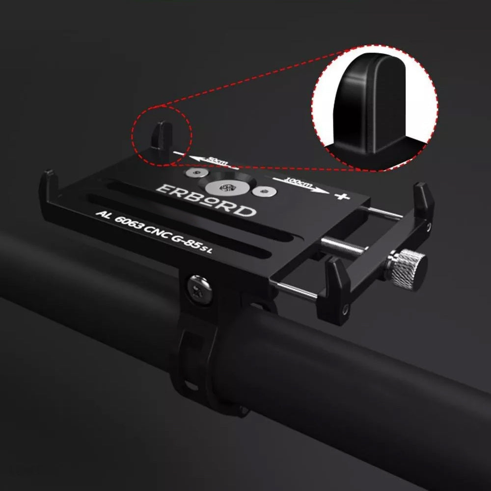 STRONG ALUMINUM BICYCLE PHONE HOLDER MOTORCYCLE HANDLEBAR SCOOTER Brand Erbord