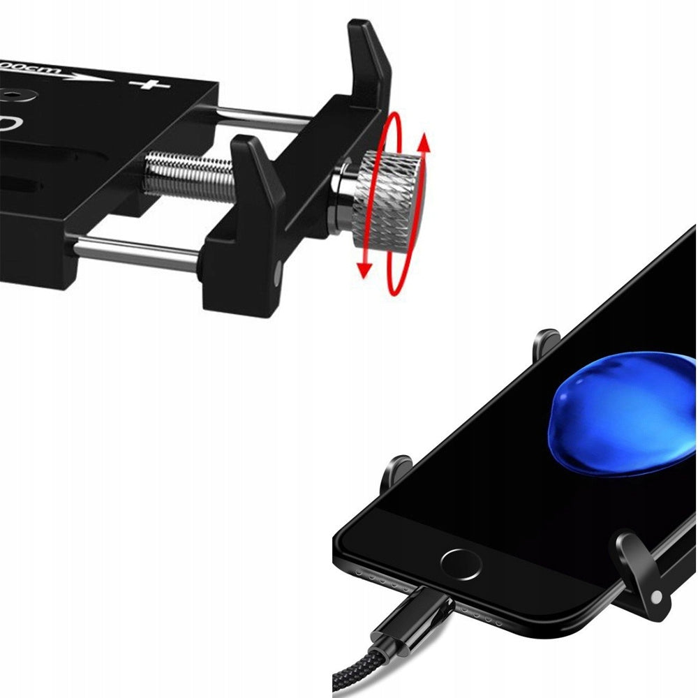 STRONG ALUMINUM BICYCLE PHONE HOLDER MOTORCYCLE HANDLEBAR SCOOTER Product weight with unit packaging 0.16 kg