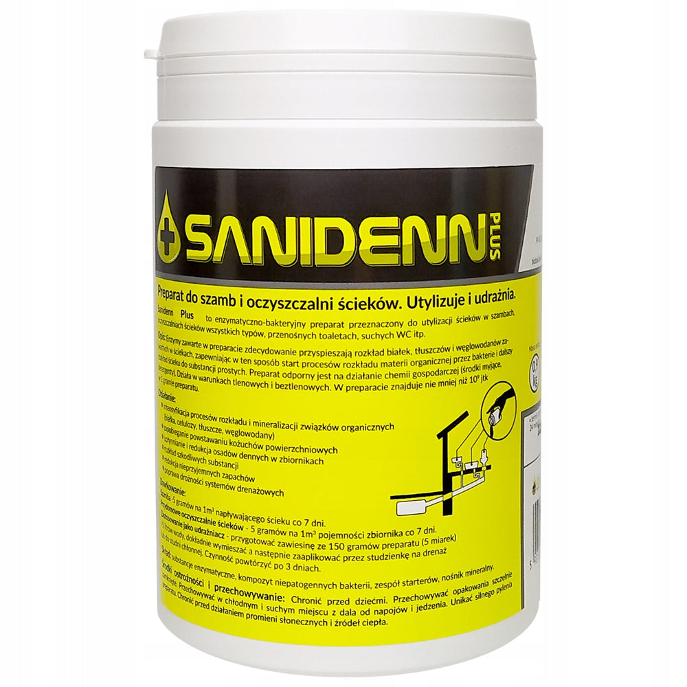 STRONG BACTERIA FOR SEPTIC TANK SANIDENN Plus REMOVES Smell Fat Sheepskin for YEAR EAN (GTIN) 5905279345539