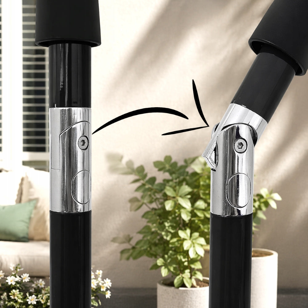 STRONG BALCONY UMBRELLA WATERPROOF FOR BALCONY BROKEN GARDEN UV+ 200x130cm Diameter/width 246 cm