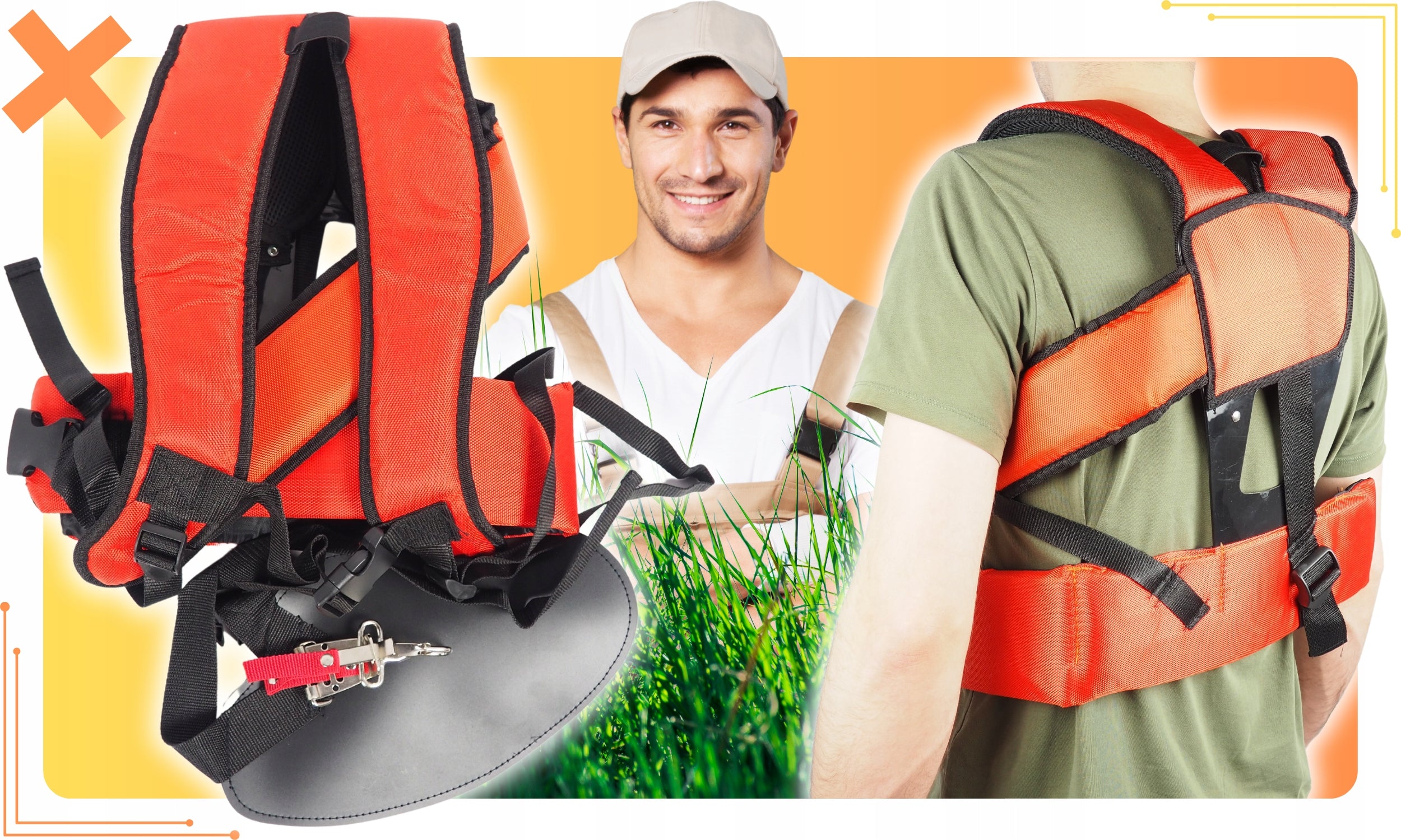STRONG BEST BRACES FOR COMBUSTION SCYTHE TRIMMER KOS + ADJUSTABLE Packaging status original