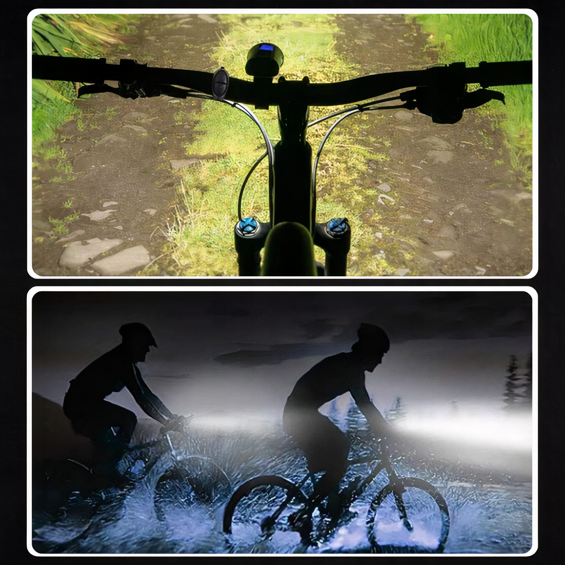 STRONG BICYCLE LIGHT FRONT REAR LED COUNTER LOUD BELL BATTERY Brand no brand