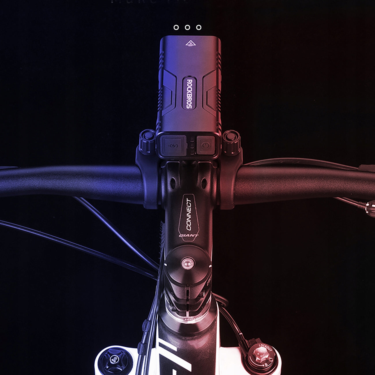 STRONG BICYCLE LIGHT FRONT USB WATERPROOF 6 MODES ROCKBROS Light source traditional
