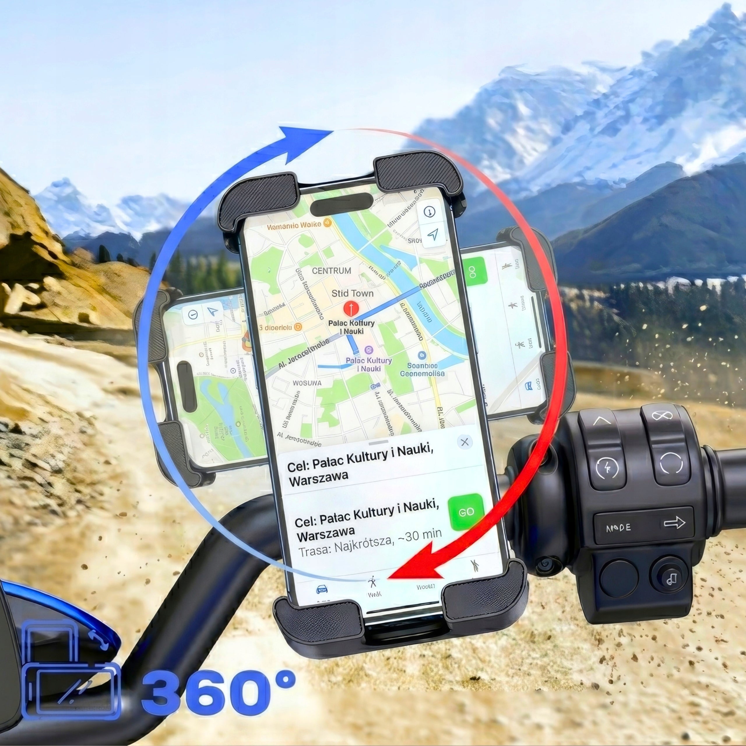 STRONG BICYCLE PHONE HOLDER FOR SCOOTER MOTORCYCLE BIKE HANDLEBAR Brand Matnox