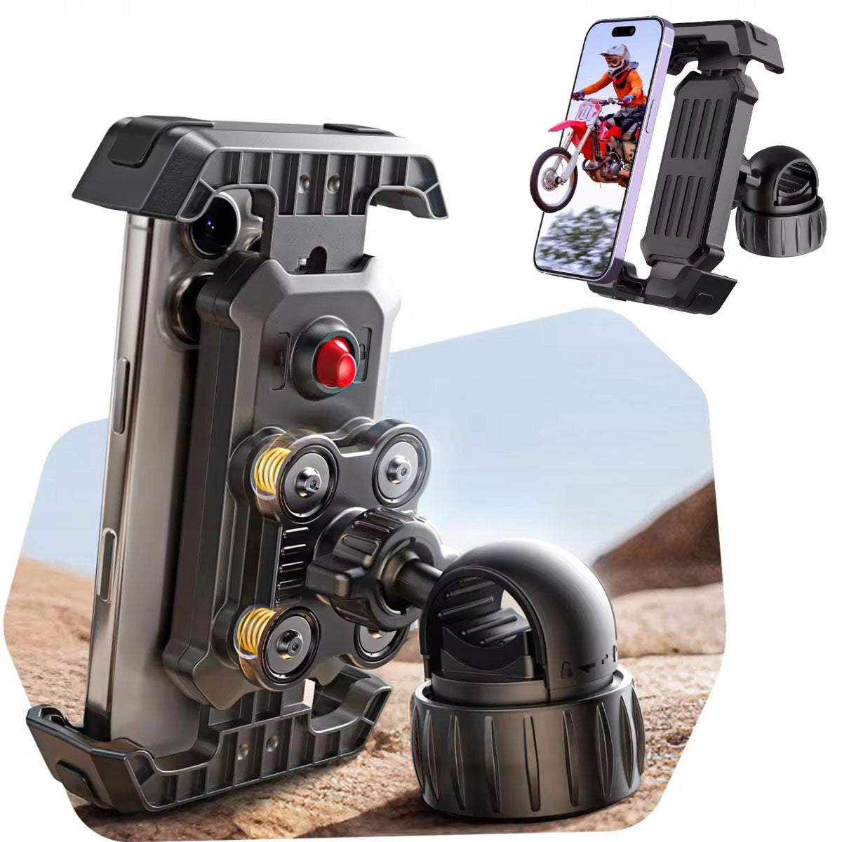 STRONG BICYCLE PHONE HOLDER MOTORCYCLE HANDLEBAR SCOOTER