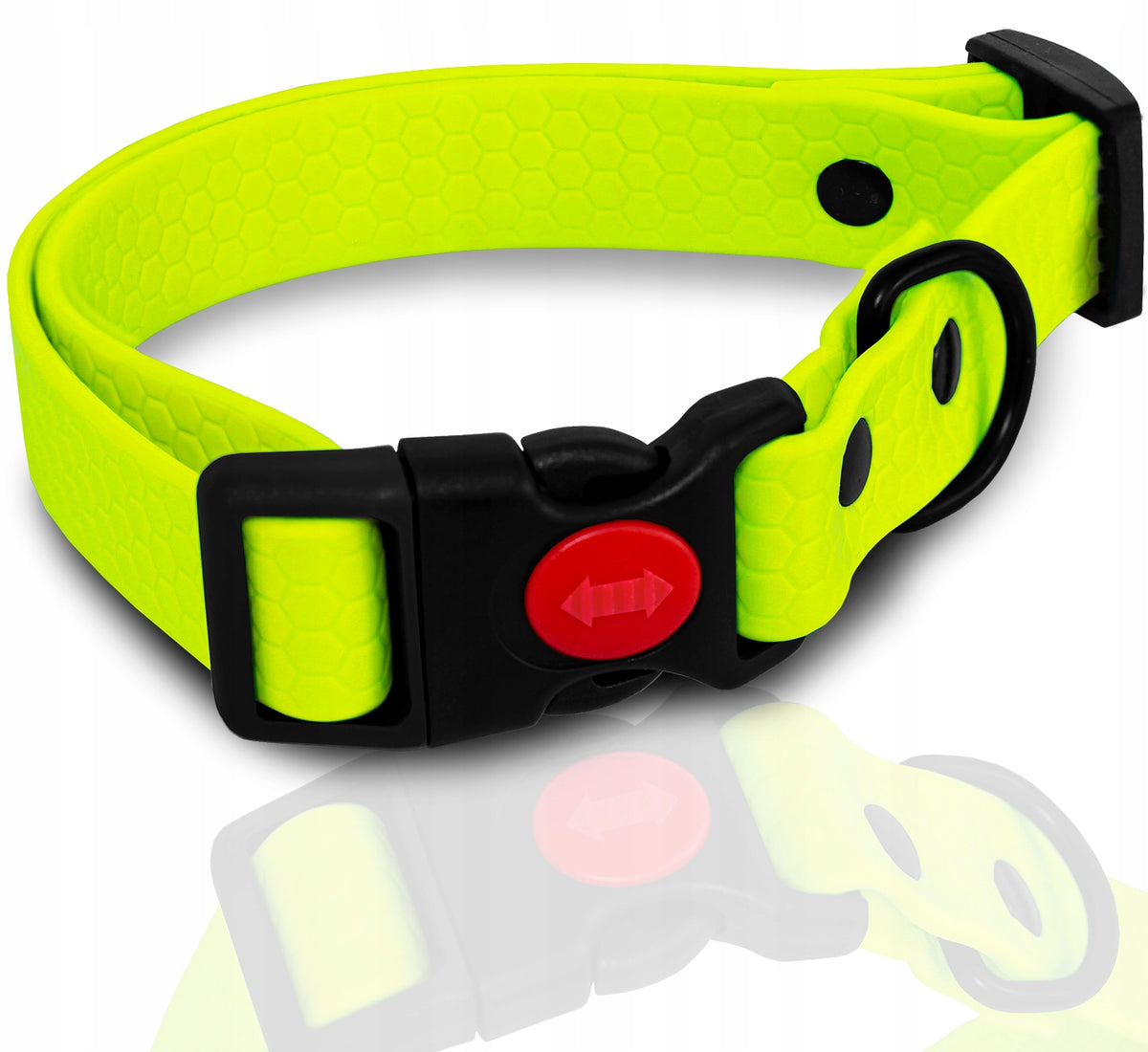 STRONG BIOTHANE DOG COLLAR, ADJUSTABLE, 20-30 cm W Manufacturer code OBR-BIOTHANE-Syellow