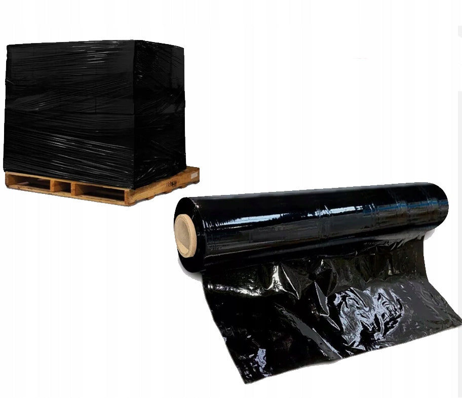 STRONG BLACK STRETCH FILM 0,6 kg 25 cm STRETCH STRECH LOTS OF FOIL