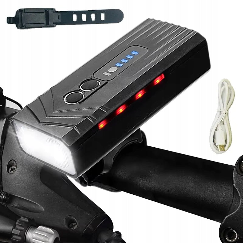 STRONG BRIGHT FRONT BIKE LIGHT WITH DUSK SENSOR POWERBANK TYPE C