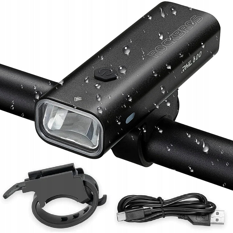 STRONG BRIGHT LIGHT BICYCLE LAMP FRONT FLASHLIGHT 600 LUMENS IPX6 TYPE C