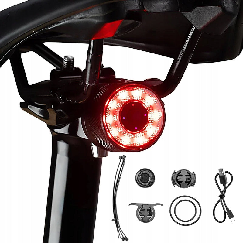 STRONG BRIGHT REAR BICYCLE LIGHT UNDER SADDLE 7 COLORS BATTERY 300mAh