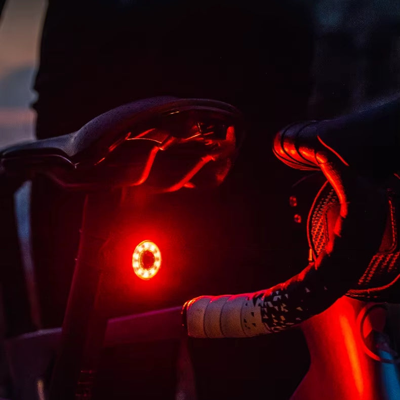 STRONG BRIGHT REAR BICYCLE LIGHT UNDER SADDLE 7 COLORS WITH STOP SENSORS Kind rear-facing