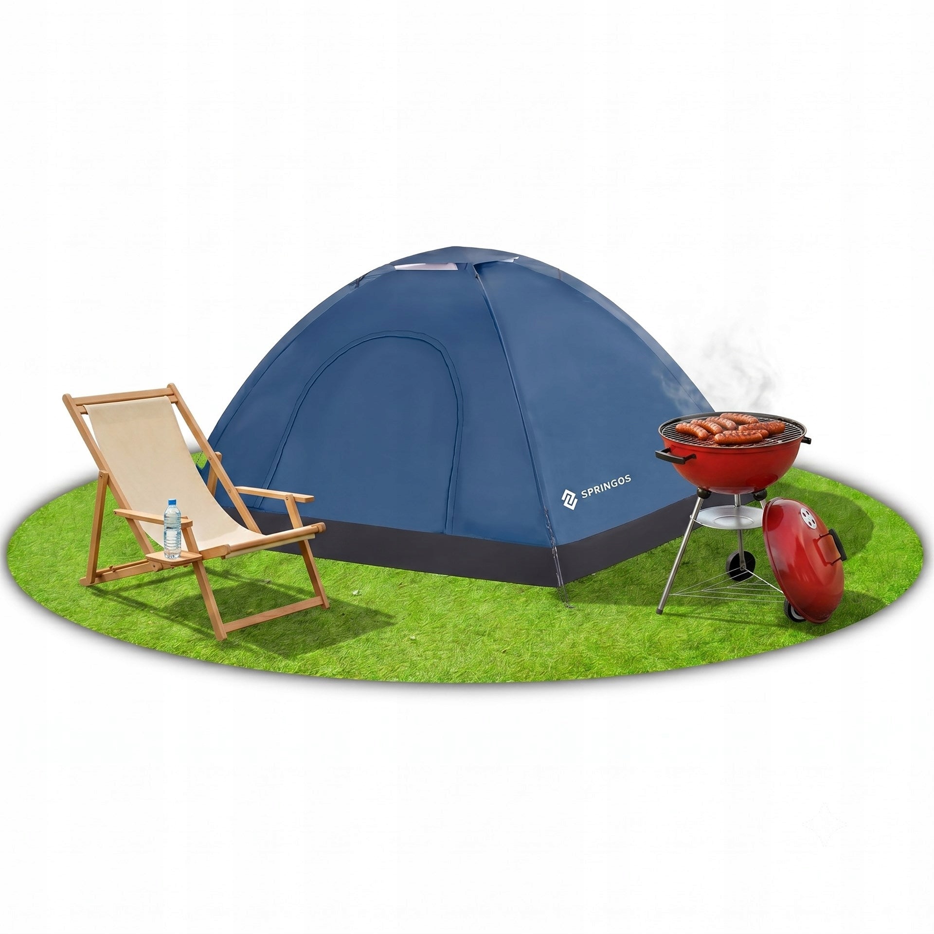 STRONG CAMPING TENT FOR CAMPING LARGE 2-PERSON IGLO 150x200cm Additional features sun protection wind protection ventilation system