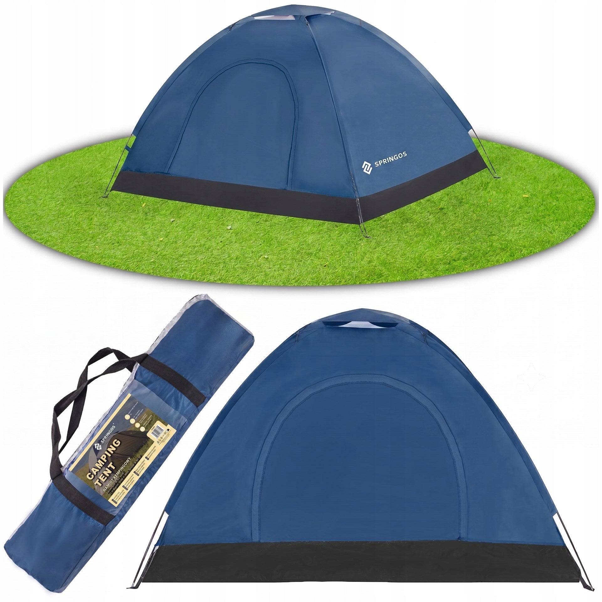 STRONG CAMPING TENT FOR CAMPING LARGE 2-PERSON IGLO 150x200cm Type double layer (with flysheet)
