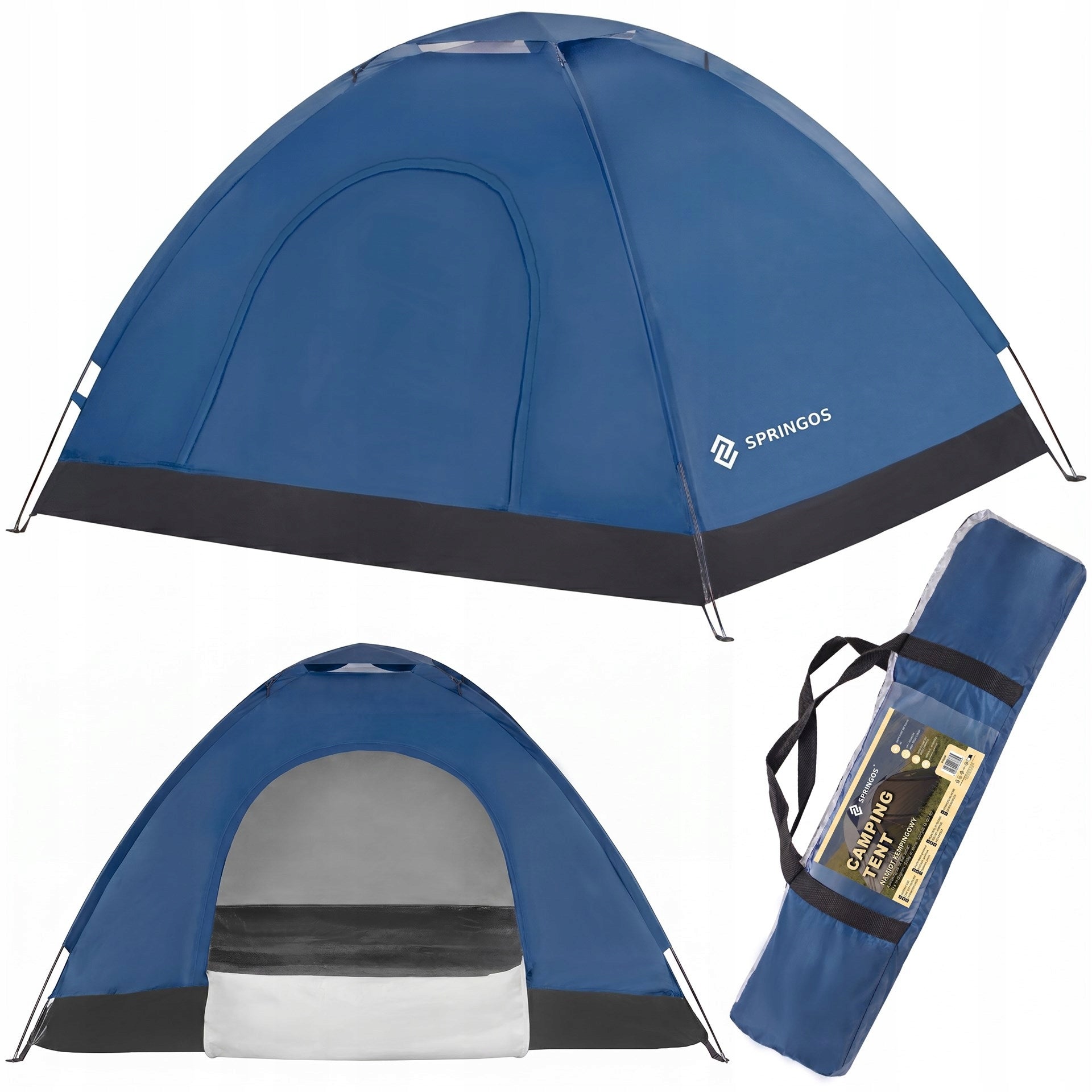 STRONG CAMPING TENT FOR CAMPING LARGE 2-PERSON IGLO 150x200cm
