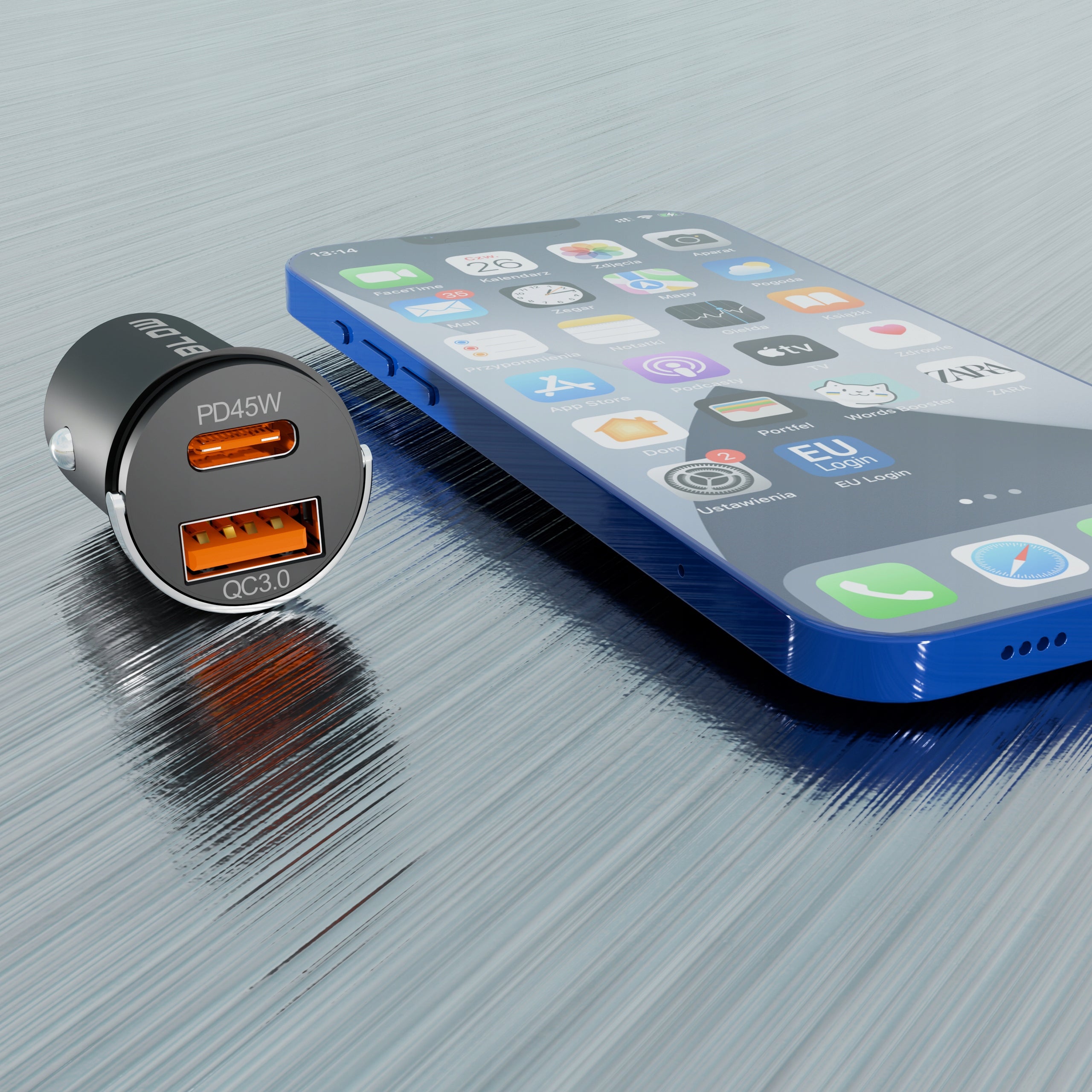 STRONG CAR CHARGER FAST CHARGING PD QC 45W USB - USB-C Manufacturer code 75-788#