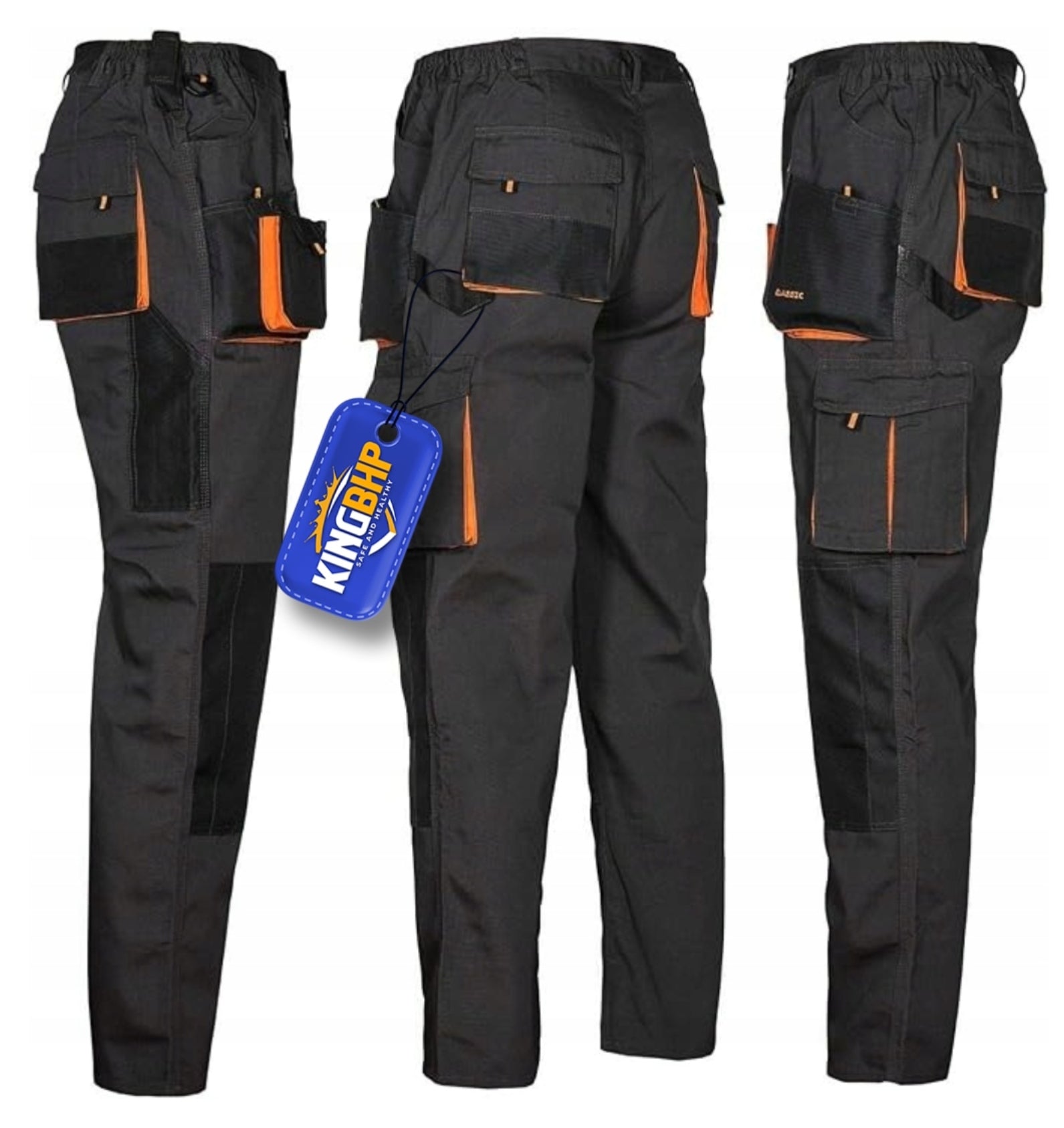 STRONG CLASSIC ORANGE REINFORCED OXFORD600 NON-BINDING Work Pants