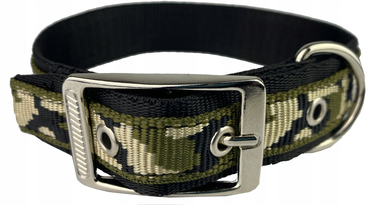 STRONG COLLAR DOUBLE STITCHED CAMO 30-40 CM / 30 MM