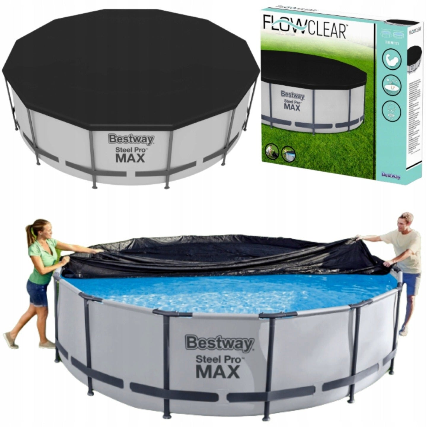 STRONG COVER FOR SWIMMING POOL BESTWAY 366 CM FOIL TARPAULIN COVER PROTECTS