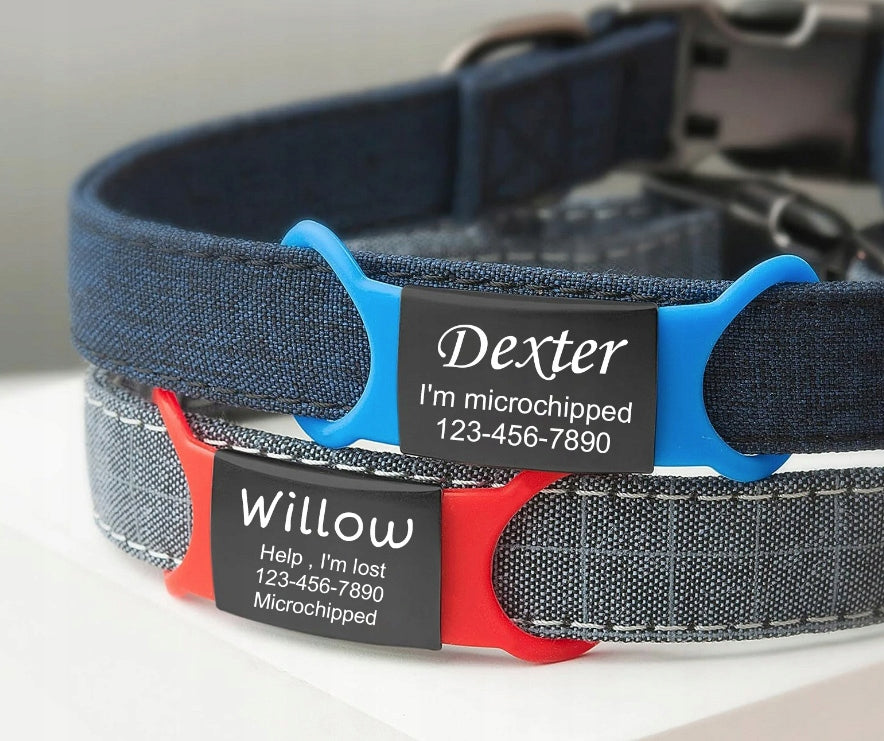 STRONG DOG COLLAR ADJUSTABLE INDETIFIER CAT DOG + ENGRAVING 40-60cm XL Brand Reverse