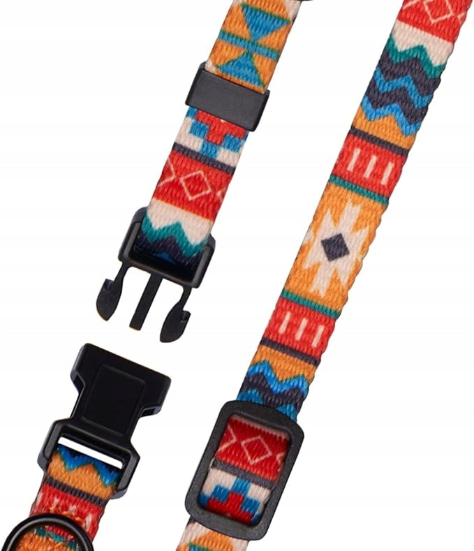 STRONG DOG COLLAR MATERIAL 30-40CM M AZTEC PATTERN Packaging status original