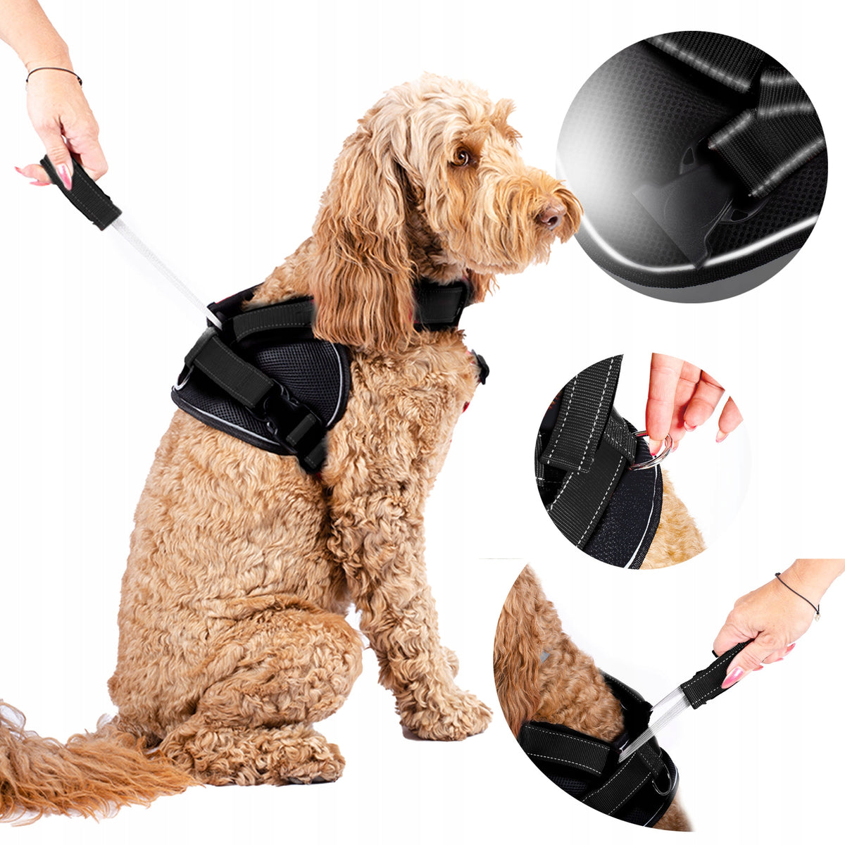 STRONG DOG HARNESS COMFORTABLE pressure-free COMFORTABLE LARGE DOG EASY WALK L