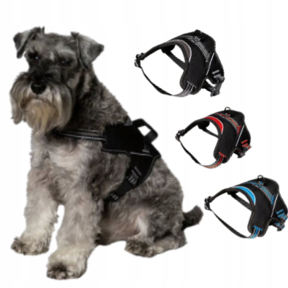 STRONG DOG HARNESS PRESSURE-FREE ADJUSTMENT REFLECTIVE HANDLE COMFORTABLE COMFORT EAN (GTIN) 7022810435899