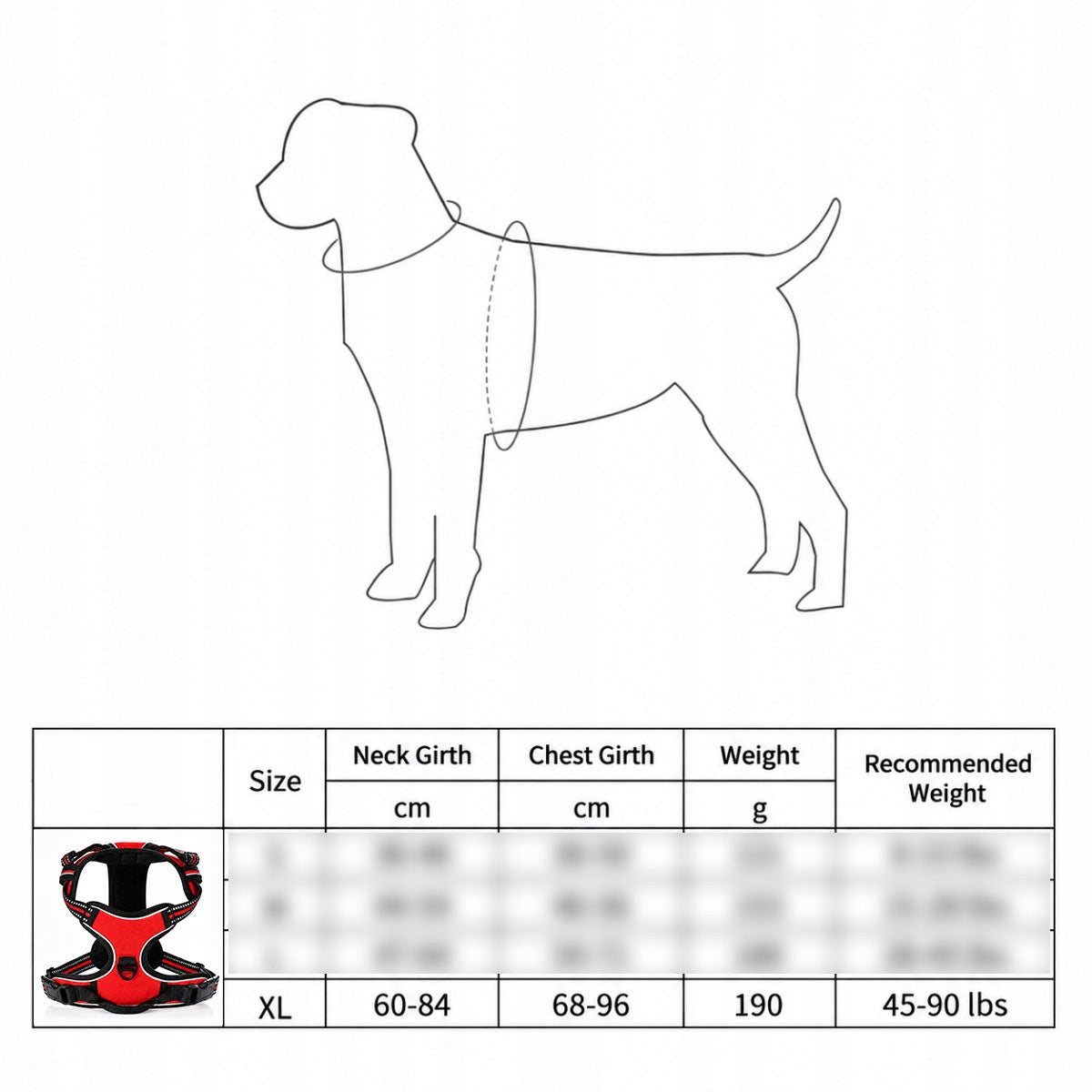 STRONG DOG HARNESS PRESSURE-FREE XL ADJUSTMENT Packaging status original