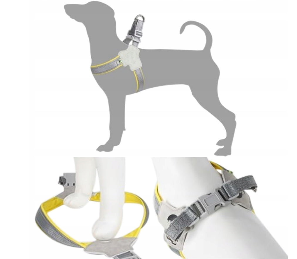 STRONG DOG HARNESS SOFT SIZE S PRESSURE-FREE GREY DURABLE REFLECTIVE Manufacturer code SZ835SZ