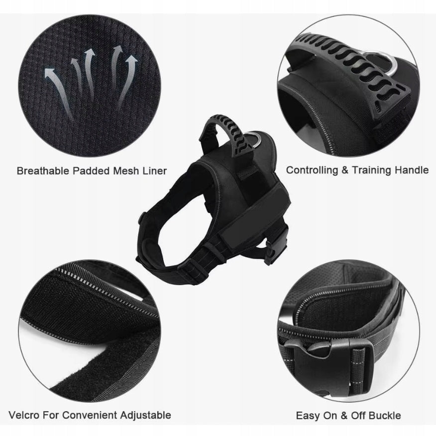 STRONG DOG HARNESS TRAINING BREATHABLE HANDLE FOR LEARNING TO WALK -L- Trade name Szelki dla psa, Akcesoria dla psów, Artykuły dla zwierząt Szelki treningowe Szelki taktyczne
