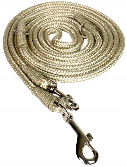 STRONG DOG LEASH DETACHABLE-ADJUSTABLE 230 CM/FI 6MM KHAKI CORD