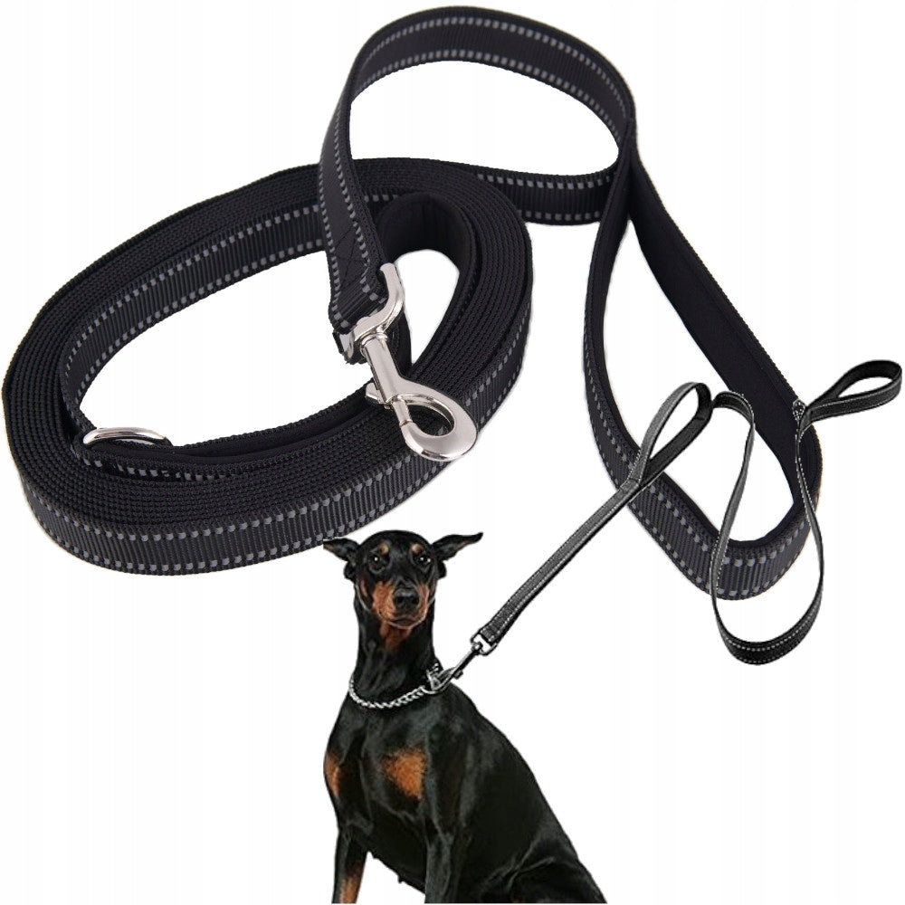 STRONG DOG TRAINING LEASH LONG REFLECTIVE 5M COMFORTABLE SOFT HANDLES