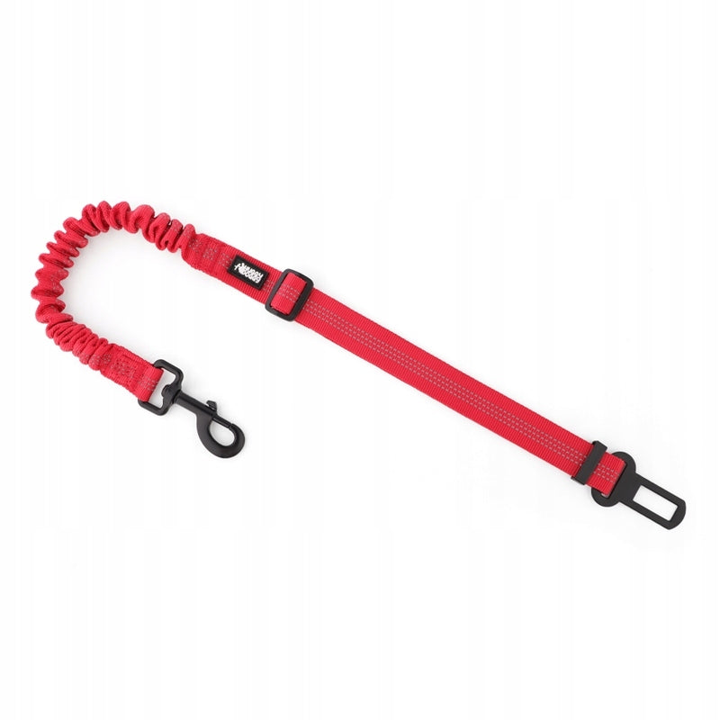 STRONG Dog Car Belt with Shock Absorber HUGGY DOGGY Lock red Packaging status original