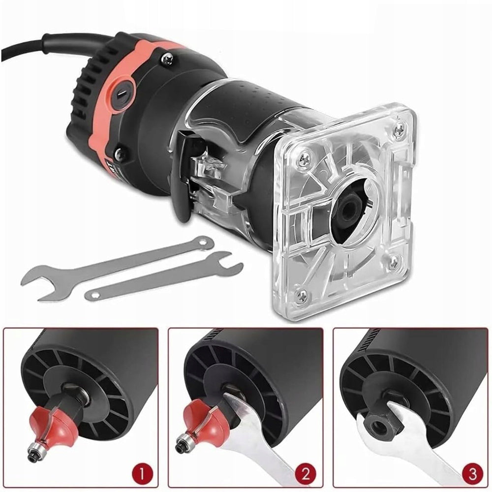 STRONG ELECTRIC HAND ROUTER 800W CHISELLING WOOD TRIMMING 6.35MM Brand no brand