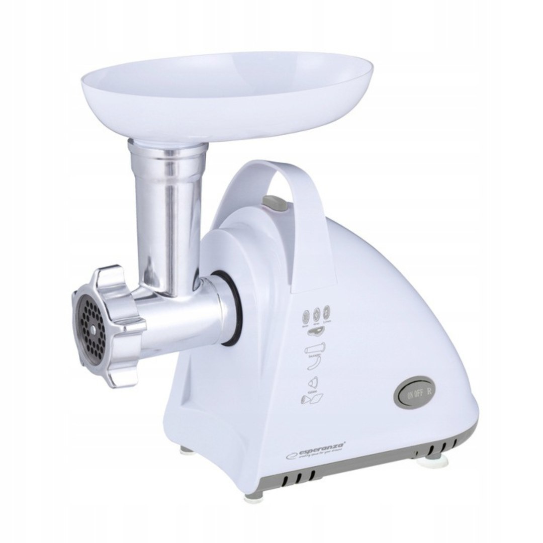 STRONG ELECTRIC MEAT GRINDER FOR MAKING SAUSAGES 2200W - WHITE Packaging status original