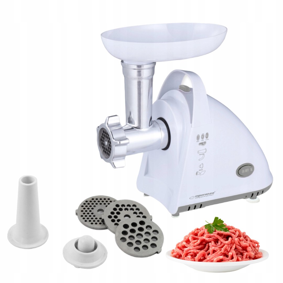 STRONG ELECTRIC MEAT GRINDER FOR MAKING SAUSAGES 2200W - WHITE