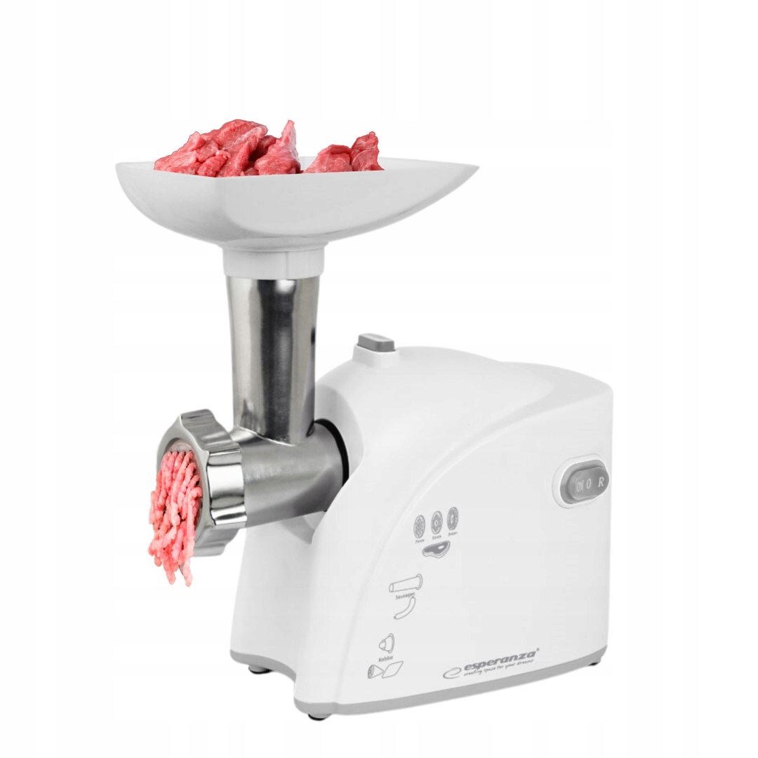 STRONG ELECTRIC MEAT GRINDER MAKING SAUSAGES 2200W WHITE Manufacturer code LKM032