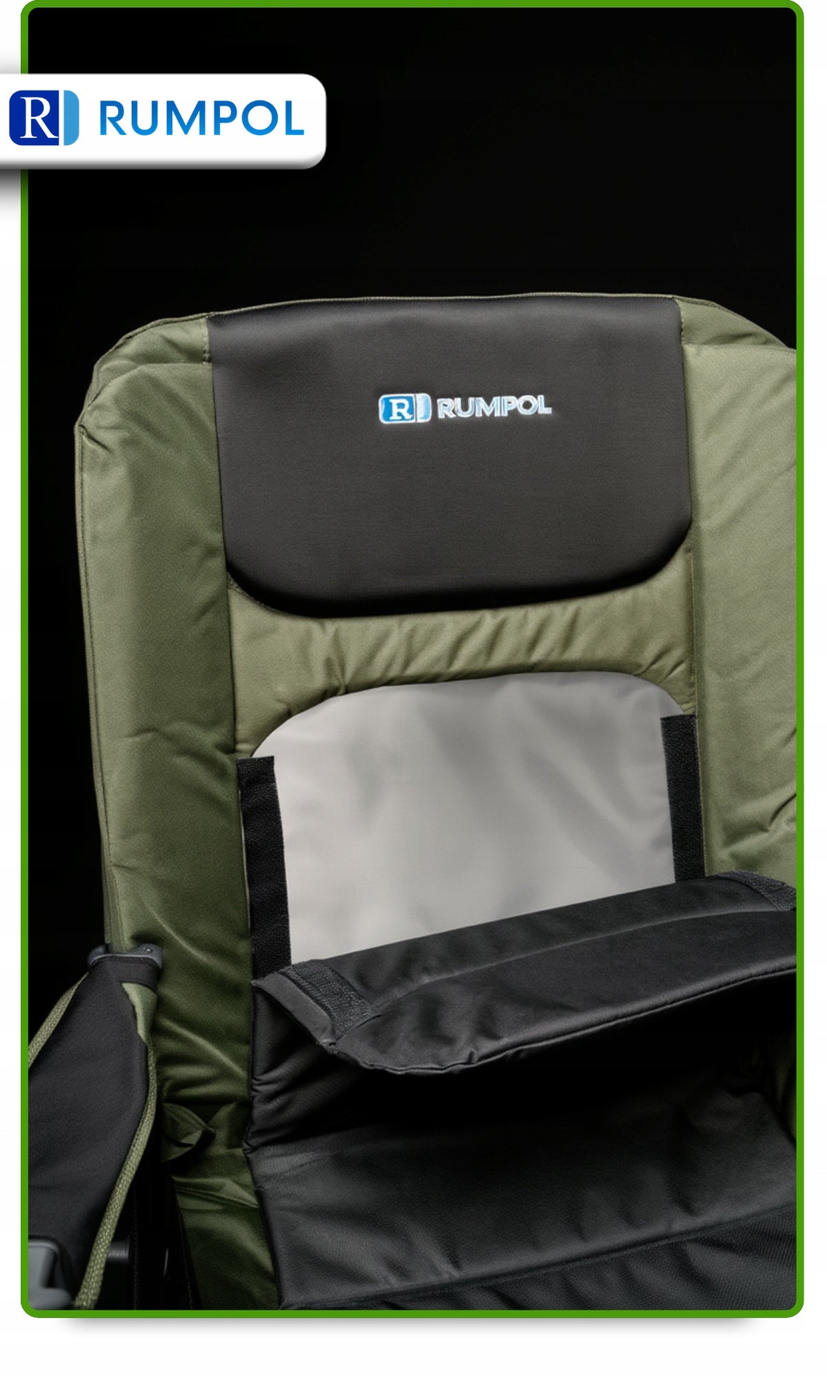 STRONG FISHING CHAIR RUMPOL ADJUSTABLE BACKREST UP TO 160KG KNIFE BAG 210018 Kind armchair