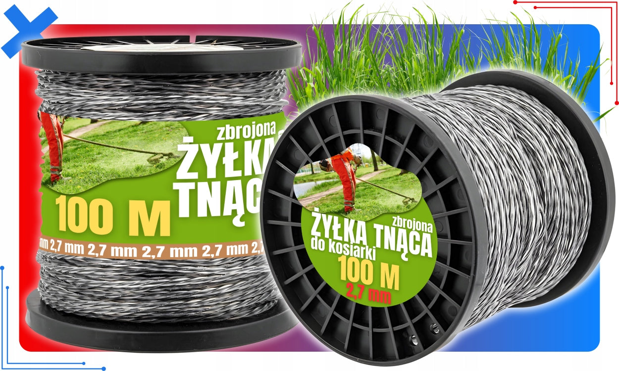 STRONG FISHING LINE FOR GRASS CUTTER HEADS REINFORCED 2,7mm 100m Brand no brand
