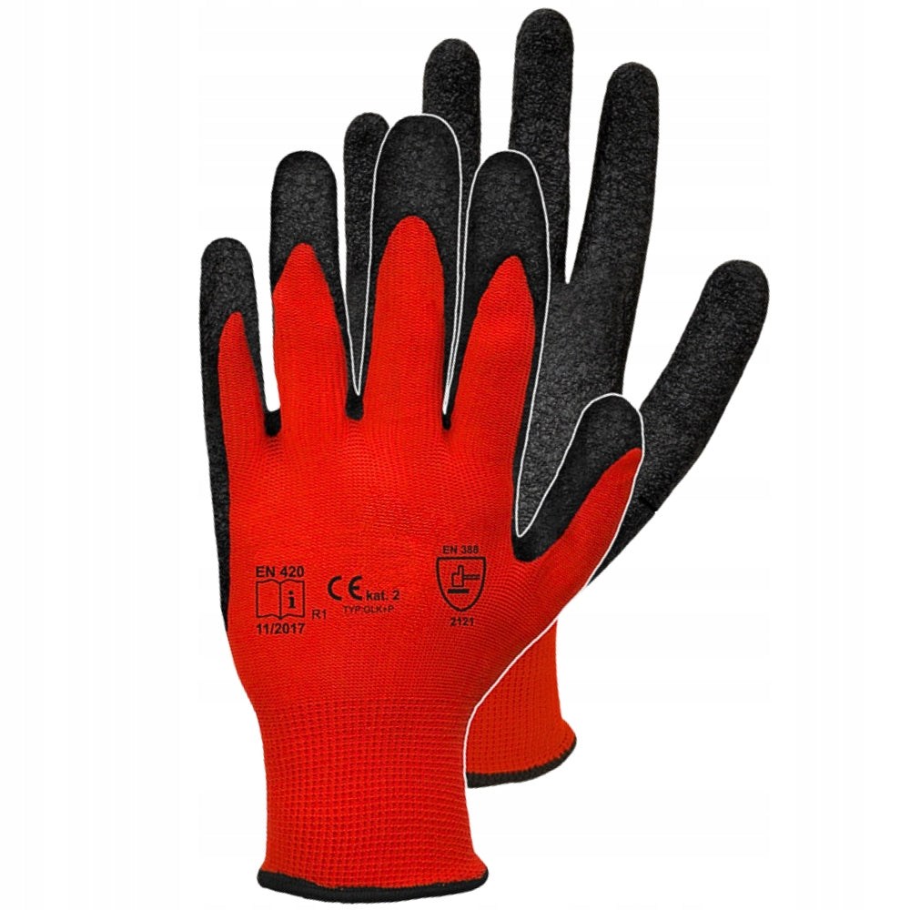 STRONG GLOVES Garden WORK Gloves Latex Coated BHP 12 Pairs Packaging status original