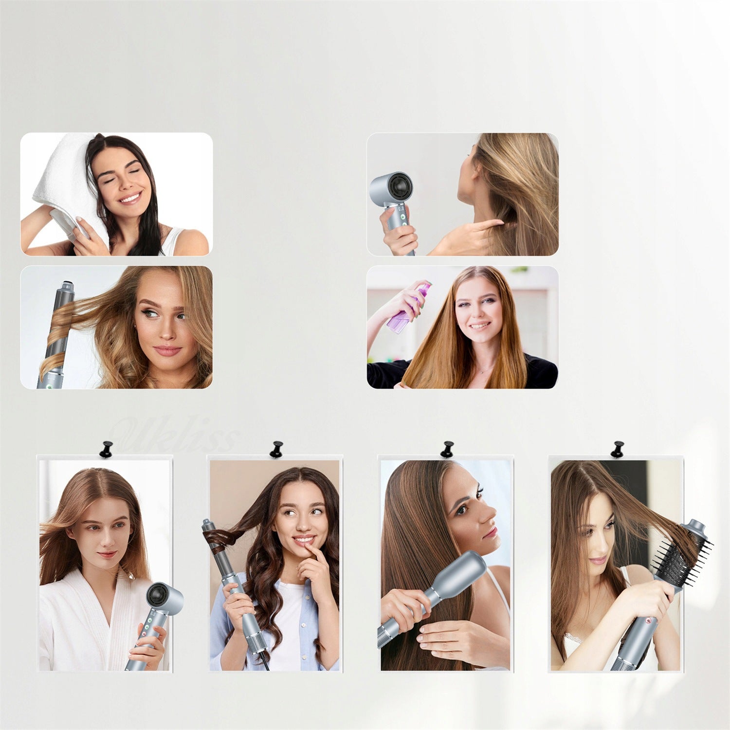 STRONG HAIR DRYER CURLING IRON 5IN1 3 SPEED WITH IONIZATION 1300W ADJUSTMENT Packaging status original