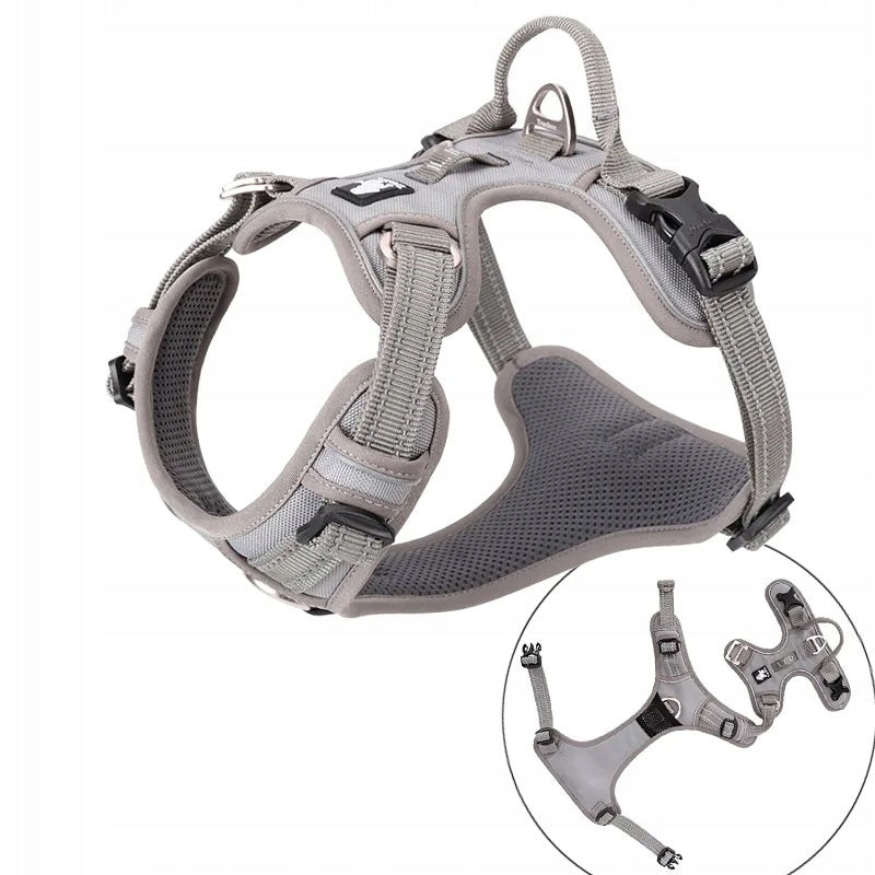 STRONG Harness for big dog GREY TRUE LOVE XL Brand Truelove