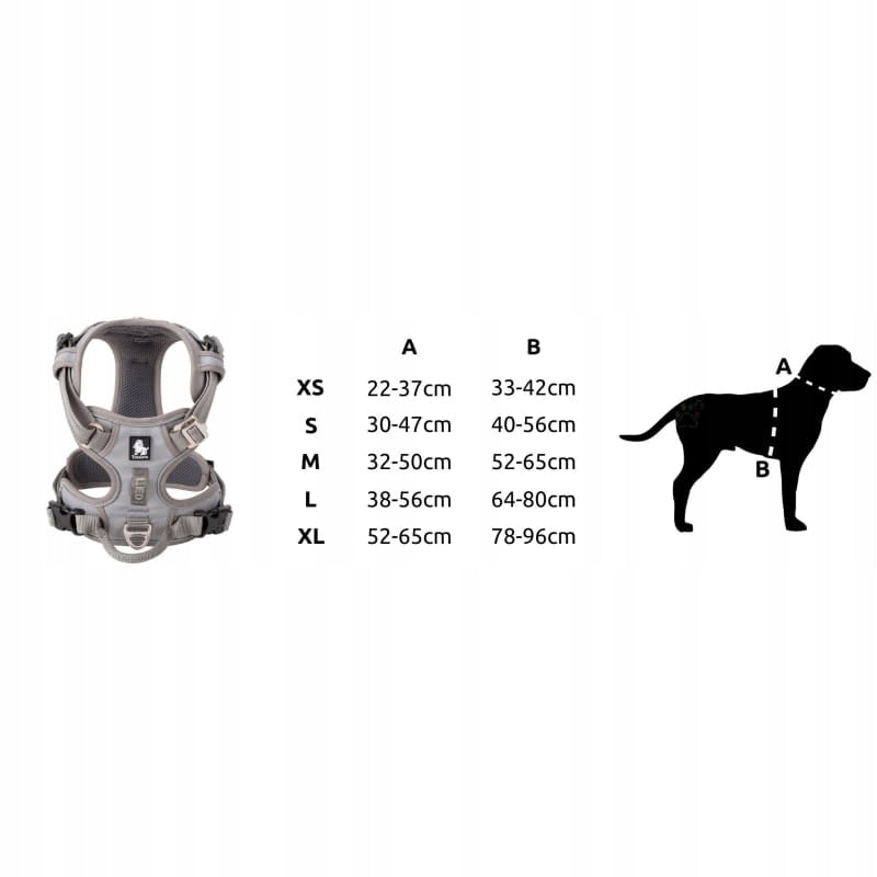 STRONG Harness for big dog GREY TRUE LOVE XL Manufacturer code TLH56512