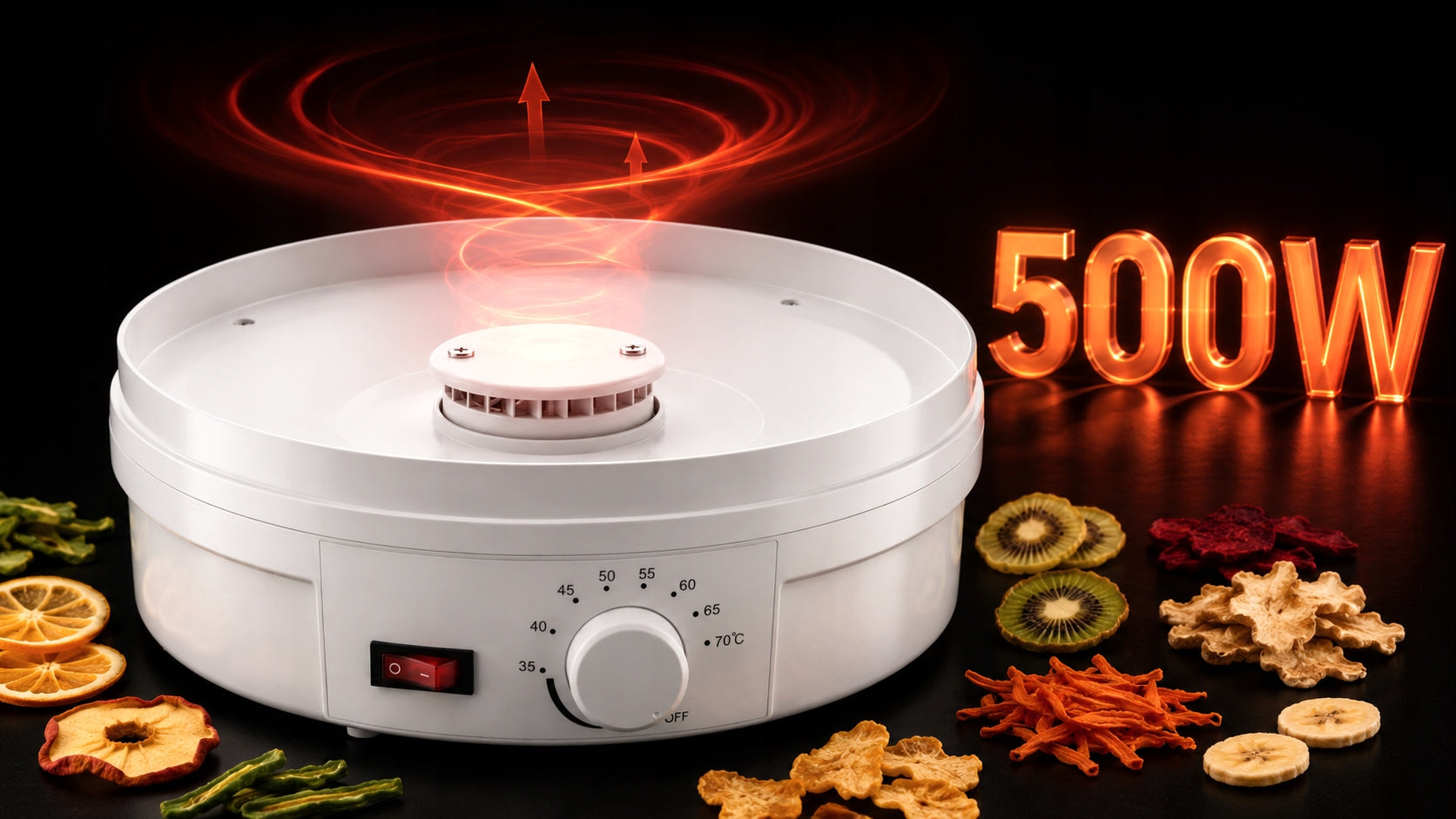 STRONG LARGE DRYER FOR MUSHROOMS AND FRUITS AND HERBS XL 5 SIT 500W Manufacturer code DUŻA SUSZARKA DO GRZYBÓW