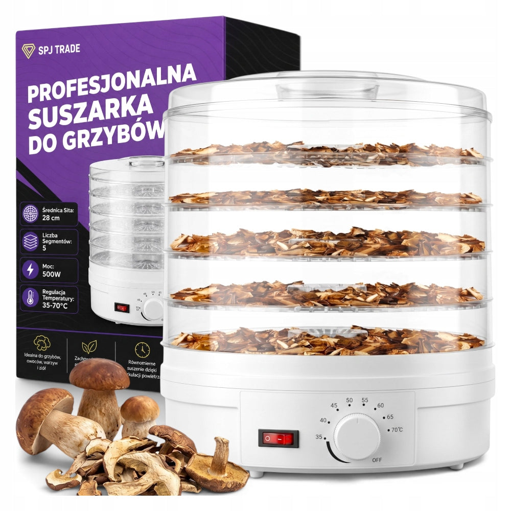 STRONG LARGE DRYER FOR MUSHROOMS AND FRUITS AND HERBS XL 5 SIT 500W