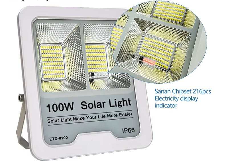 STRONG LARGE SOLAR LED STREET LAMP GARDEN REMOTE CONTROL HALOGEN SOLAR 50W Packaging status original