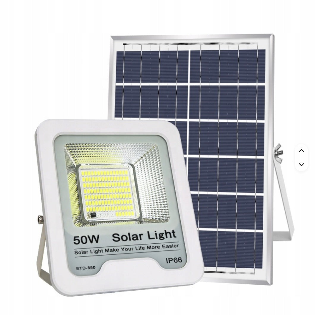 STRONG LARGE SOLAR LED STREET LAMP GARDEN REMOTE CONTROL HALOGEN SOLAR 50W