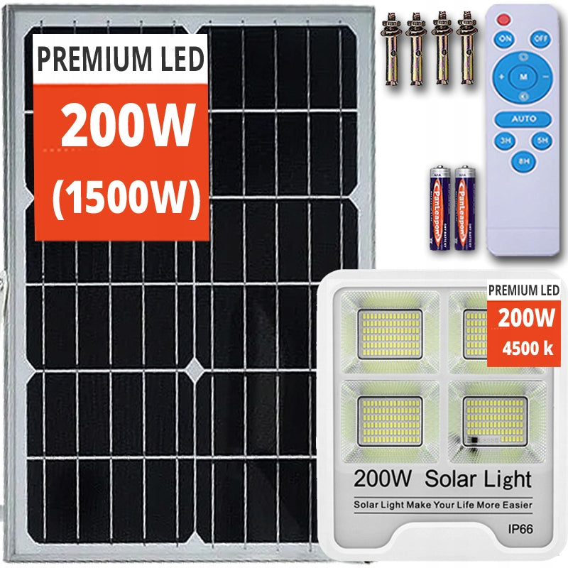 STRONG LARGE SOLAR LED STREET LAMP GARDEN REMOTE CONTROL HALOGEN SOLAR PREMIUM