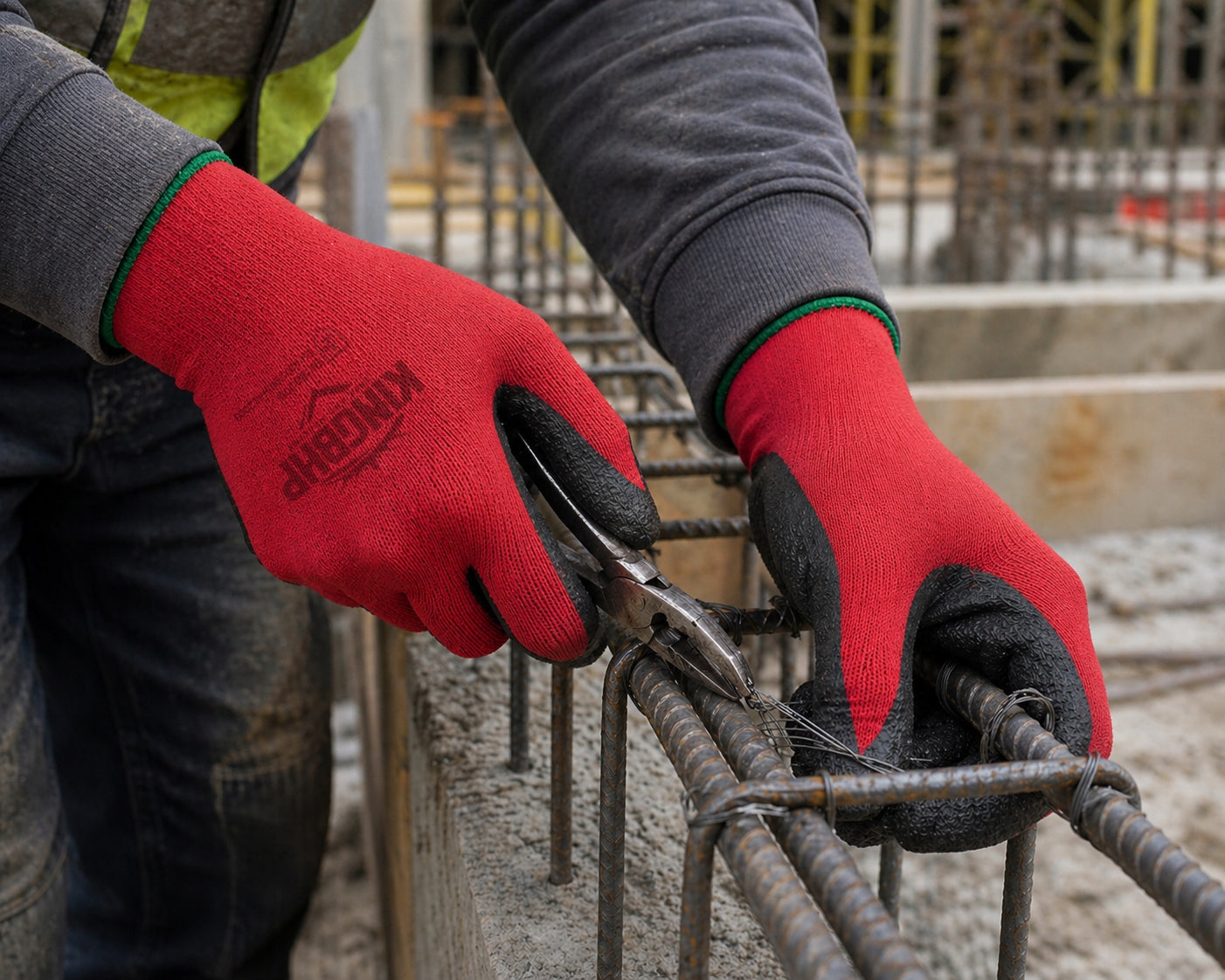 STRONG LATEX Work Gloves LATEX Latex Roughed Gloves x12 Packaging status original