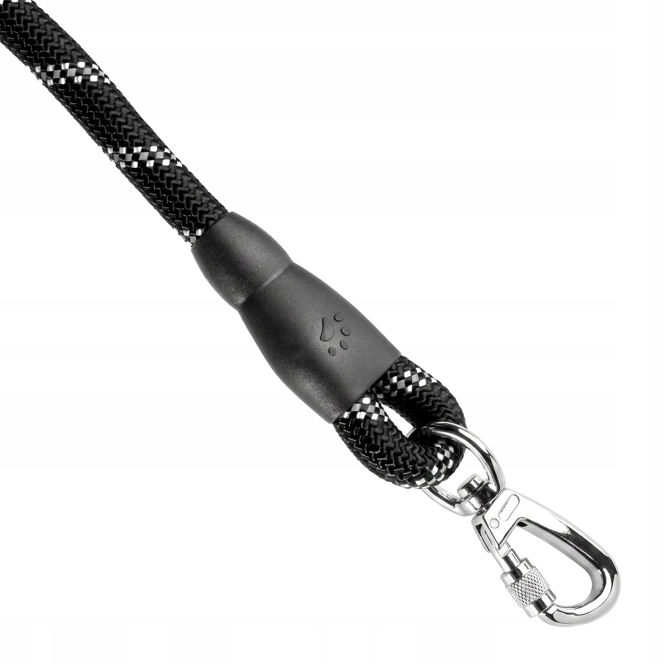 STRONG LEASH FOR LARGE DOG WITH REFLECTORS DURABLE BLACK LONG 300 cm Brand ZWIERZOPASJA